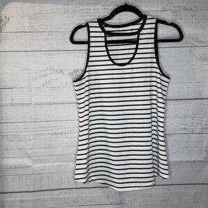 NWOT Black & White striped tank